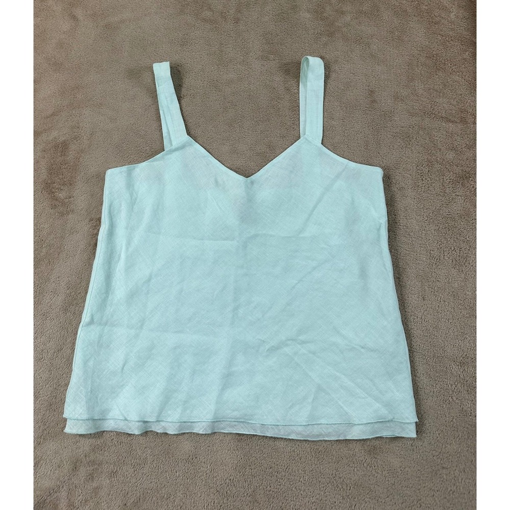 Eileen Fisher Linen Blend Tank Top Women Size Small Light Green EUC